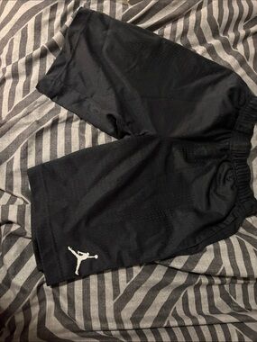 Jordan Black Shorts with White Jumpman Embroidery